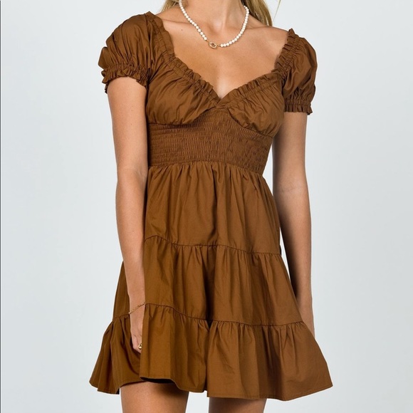 Princess Polly Dresses & Skirts - Princess Polly Daniela Mini Dress, Chocolate brown